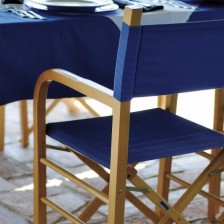 Dettaglio tessuto seduta e schienale sedia regista