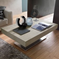 Ares Mega: piano effetto malta "Metalli Vissuti Nichel" E04; struttura Inox M01