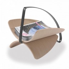 Portariviste di design in legno e acciaio